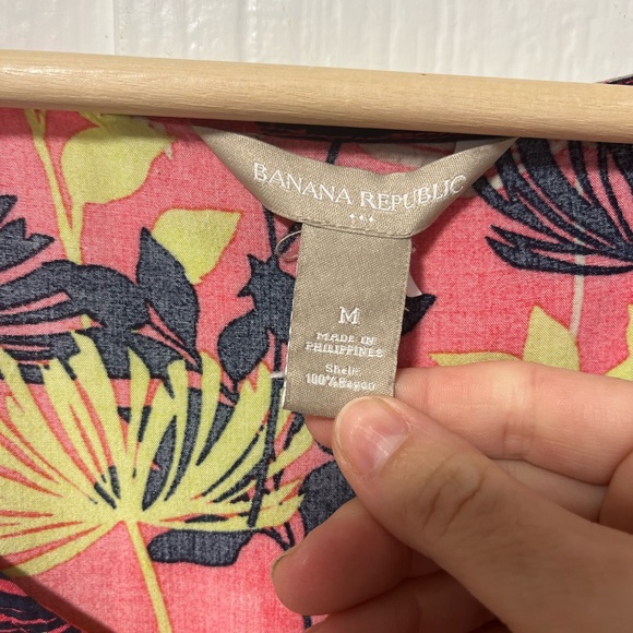 Banana Republic Tropical lightweight blouson size medium dress - Picture 4 of 6